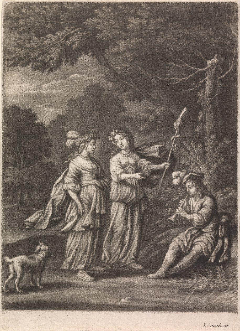 Scena pasterska z Shawm Playerem autorstwa John Smith