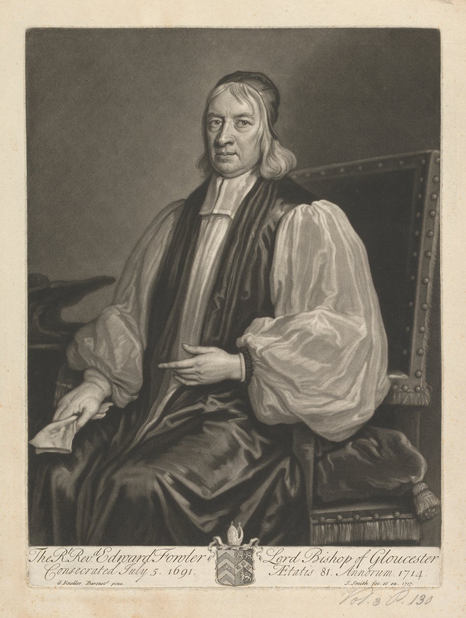 Wielebny Edward Fowler, Lord Biskup Gloucester autorstwa John Smith