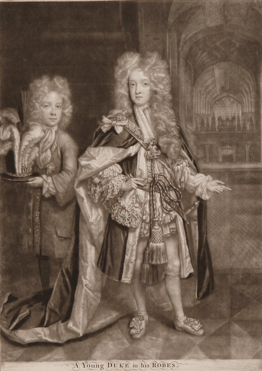 William, książę Gloucester i Benjamin Bathurst autorstwa John Smith
