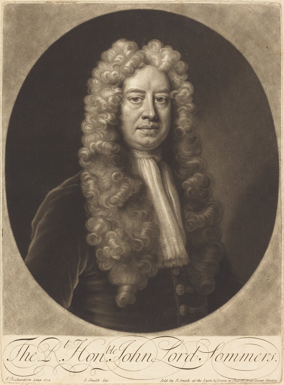 John Lord Sommers autorstwa John Smith after Jonathan Richardson, Sr.