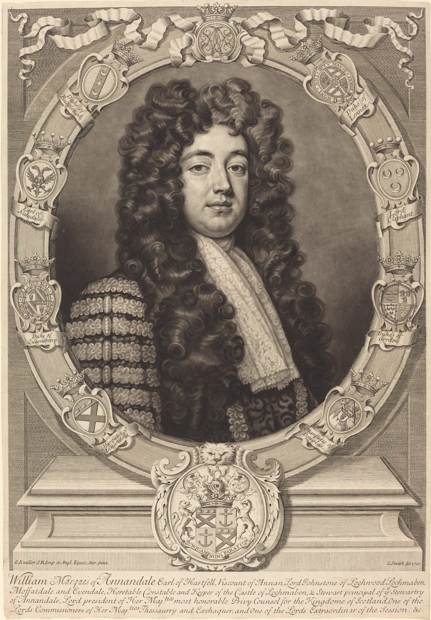 William Johnston, markiz Annandale autorstwa John Smith after Sir Godfrey Kneller