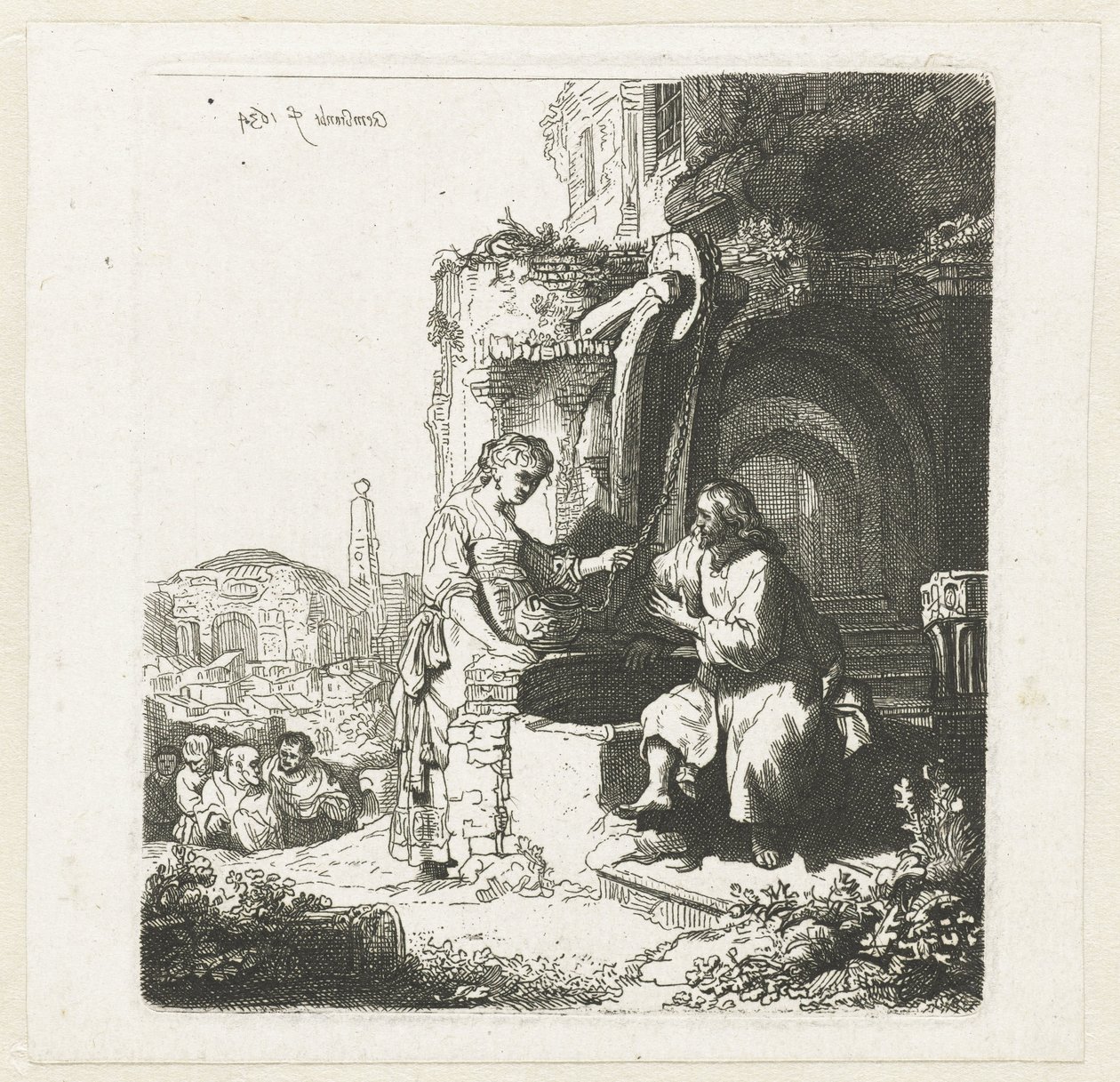 Chrystus i niewiasta Samarii wśród ruin” autorstwa John Smith of Chichester