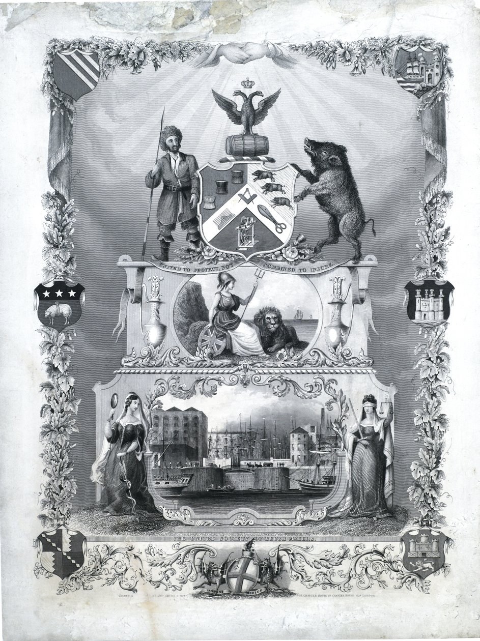 The United Society of Brush Makers, ok. 1840 r. (rycina na papierze) autorstwa John & Son Shury