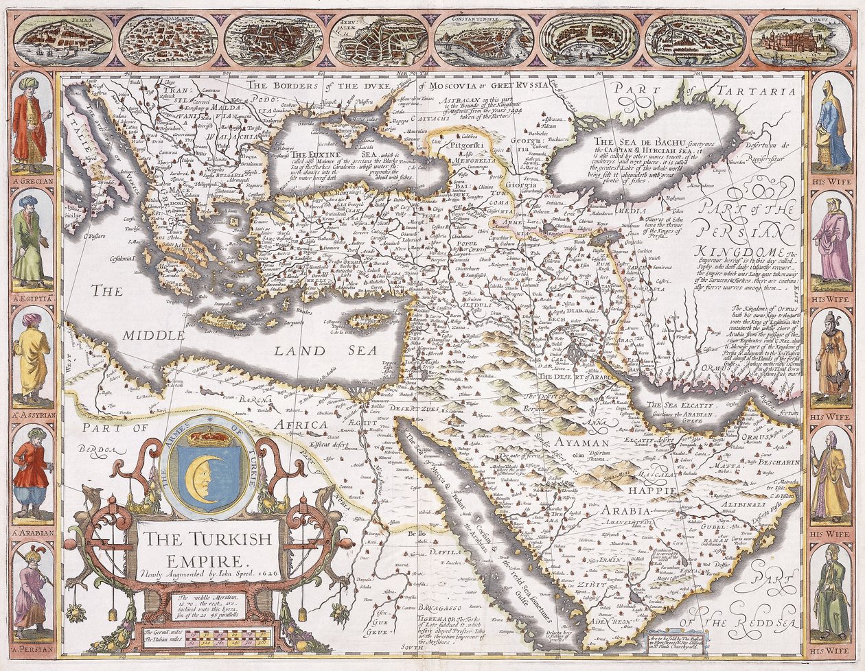 Imperium Tureckie, 1626 autorstwa John Speed