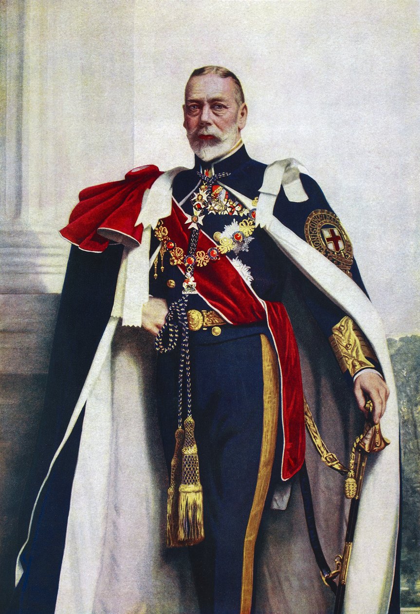 Portret Jerzego V, suwerena Orderu Podwiązki autorstwa John St. Helier (after) Lander