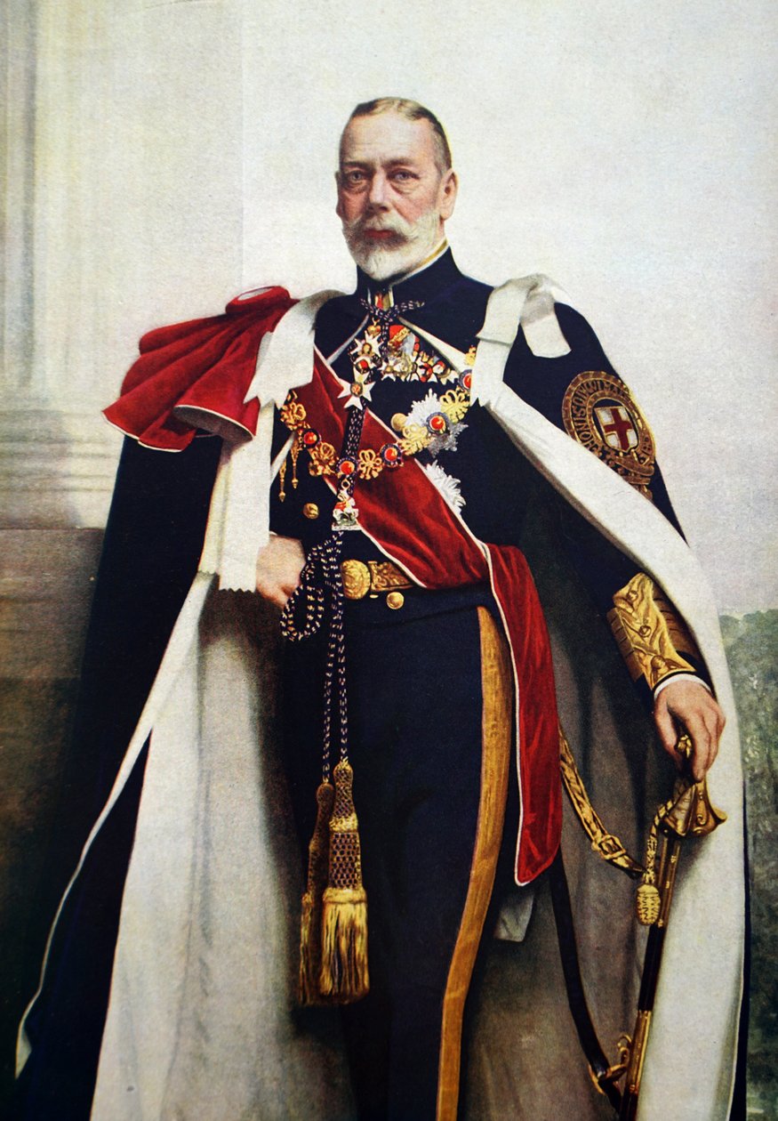 Portret Jerzego V, suwerena Orderu Podwiązki autorstwa John St. Helier (after) Lander