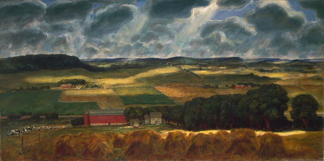 Krajobraz Wisconsin autorstwa John Steuart Curry