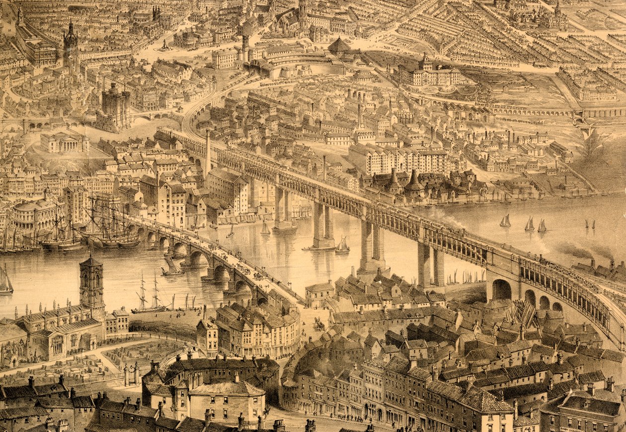 Newcastle upon Tyne za panowania królowej Wiktorii, 1864 r autorstwa John Storey