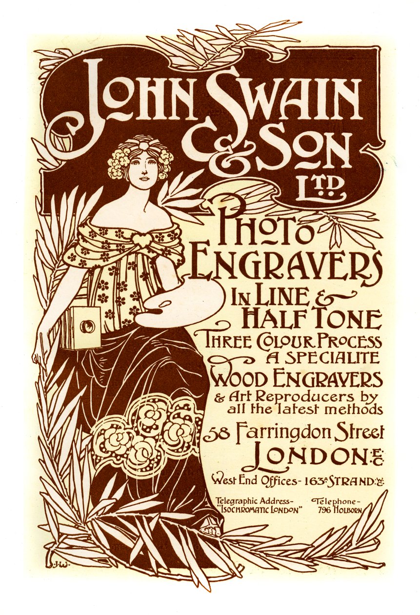 Reklama John Swain & Son, drukarze, 1901. autorstwa John Swain and Son