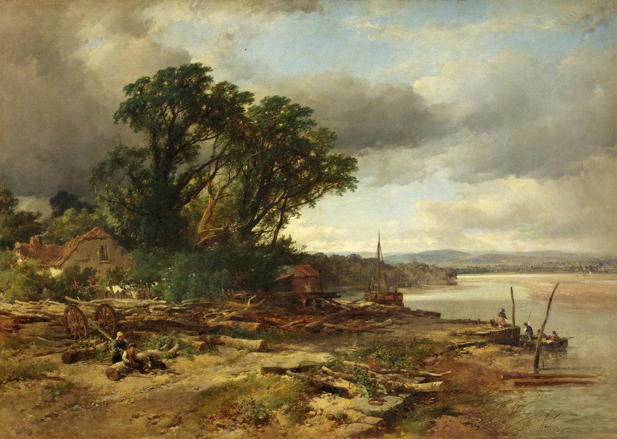 Rzeka Avon (olej na płótnie) autorstwa John Syer
