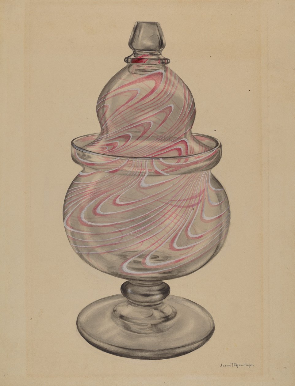 Cukiernica z pokrywką, ok. 1900 r. 1936. autorstwa John Tarantino