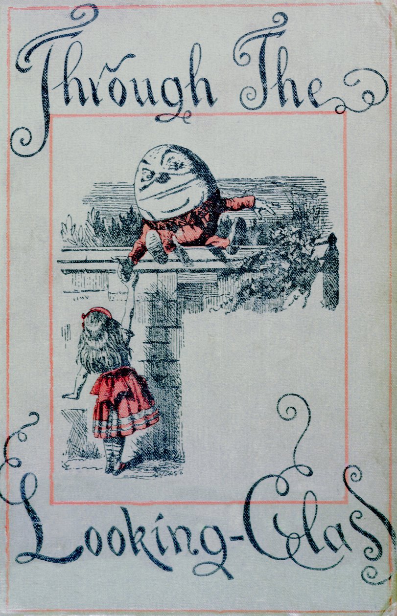 Alice and Humpty Dumpty, ilustracja na okładkę „Alice Through the Looking-Glass” Lewisa Carrolla (1832-98), wydanej w Londynie. 1898 autorstwa John Tenniel