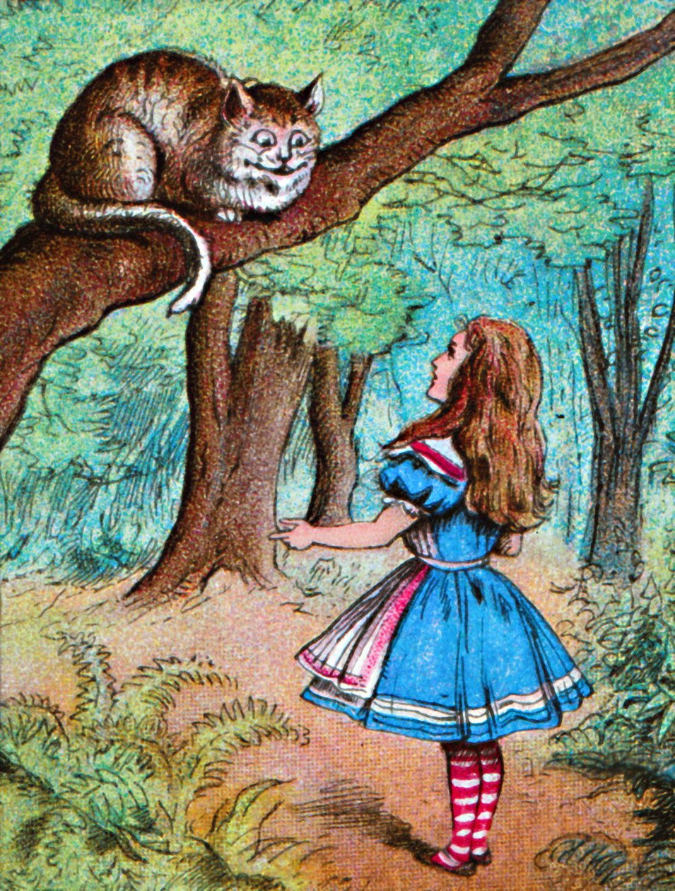Alicja i kot z Cheshire, ok. 1910 r autorstwa John Tenniel