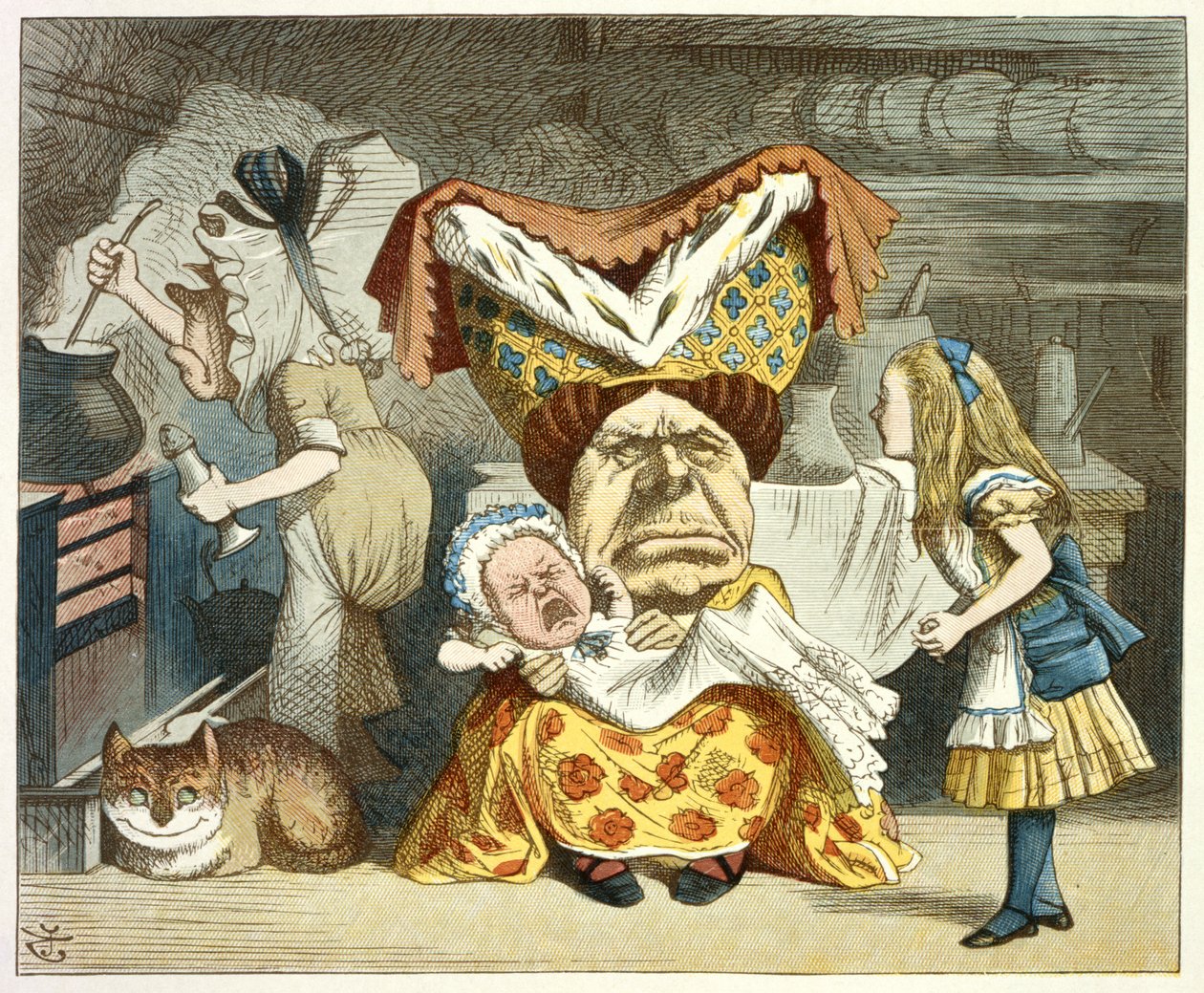 Alicja i Księżna autorstwa John Tenniel