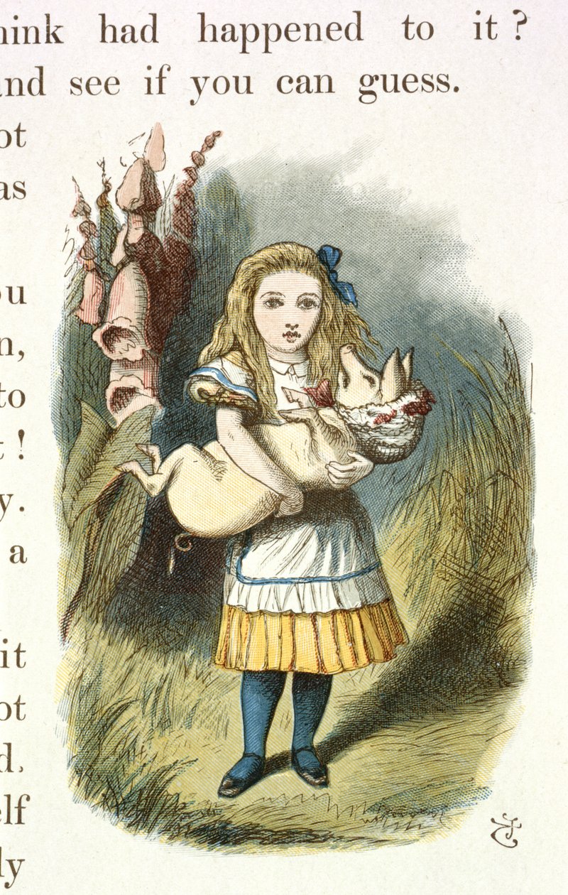 Alicja i świnia-dziecko autorstwa John Tenniel