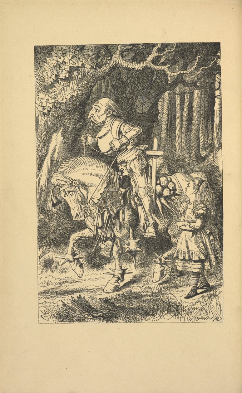 Alicja i Biały Rycerz. autorstwa John Tenniel