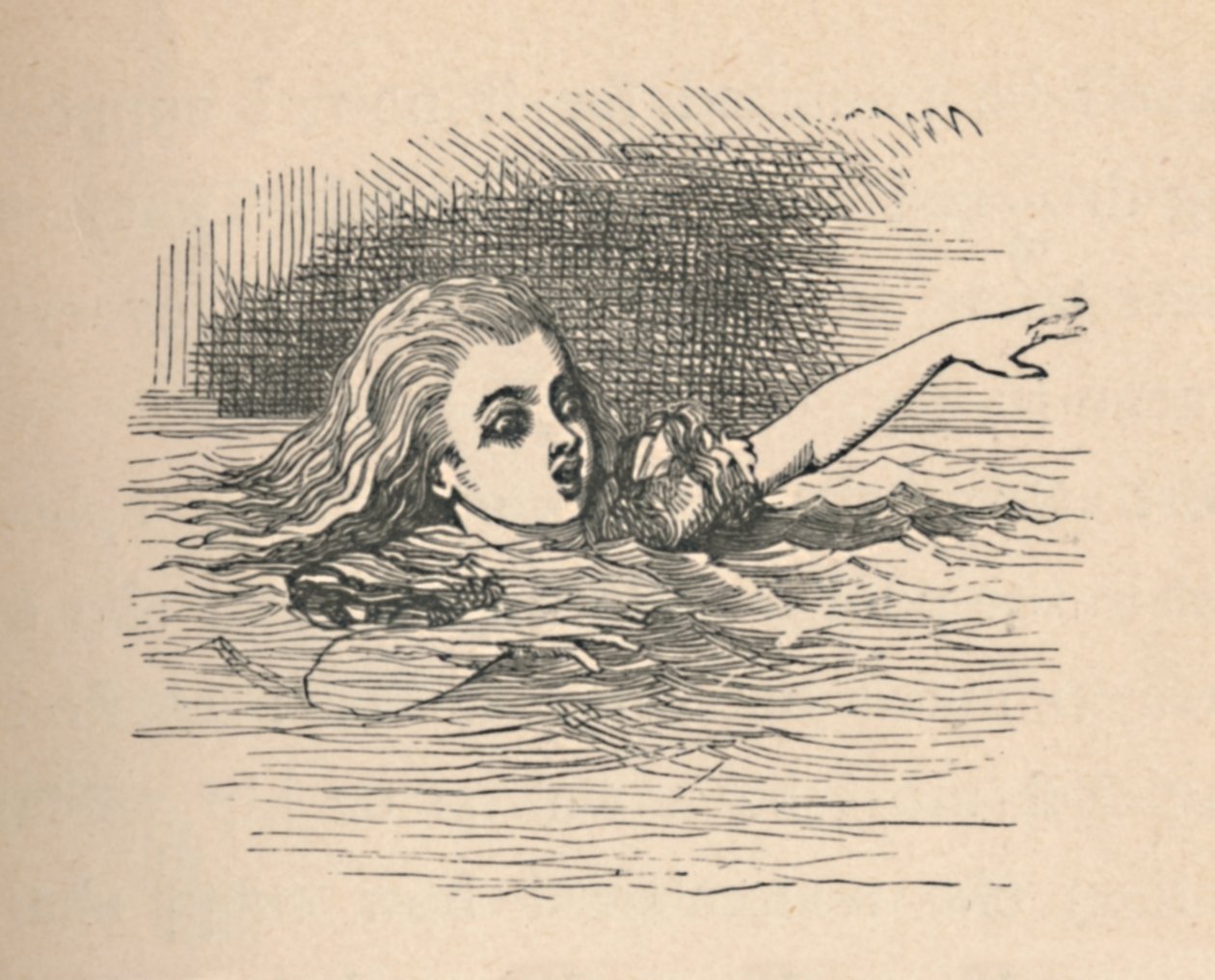 Alicja w morzu łez, 1889 autorstwa John Tenniel
