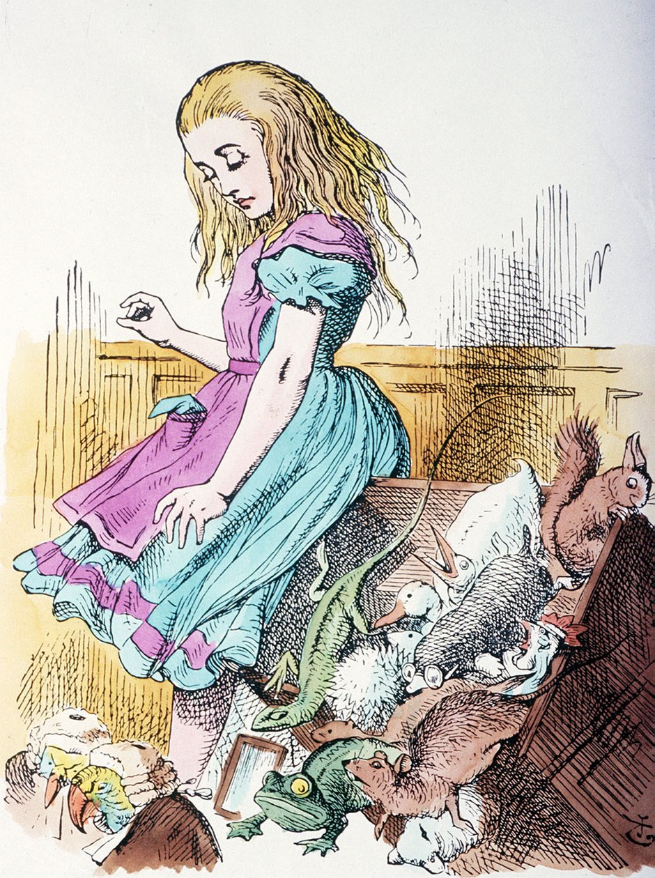 Alicja otoczona zwierzętami autorstwa John Tenniel