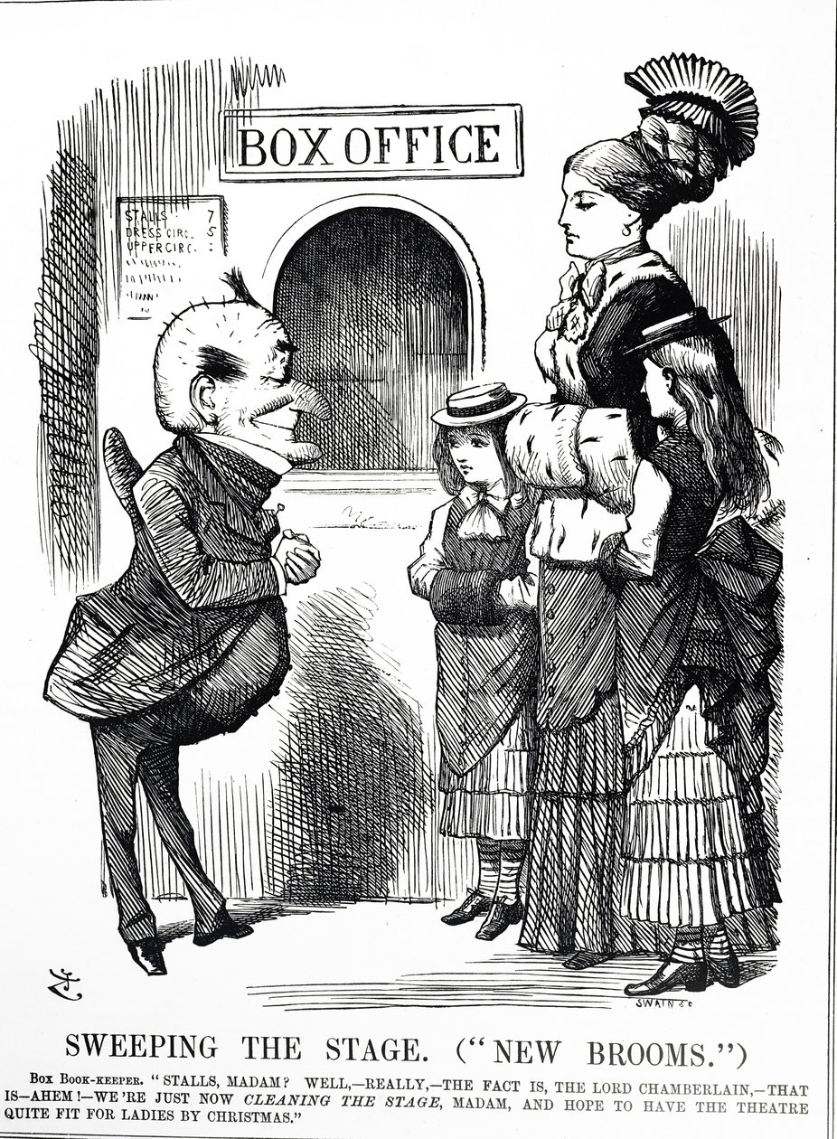 Komiks zatytułowany „Przyzwoitość publiczna czy cenzura?” autorstwa John Tenniel