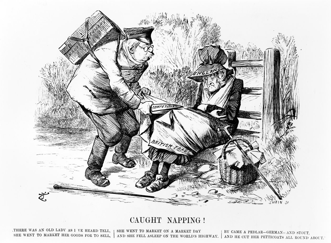 Caught Drzemka!, ilustracja z „Punch”, 5 września 1896 r. autorstwa John Tenniel