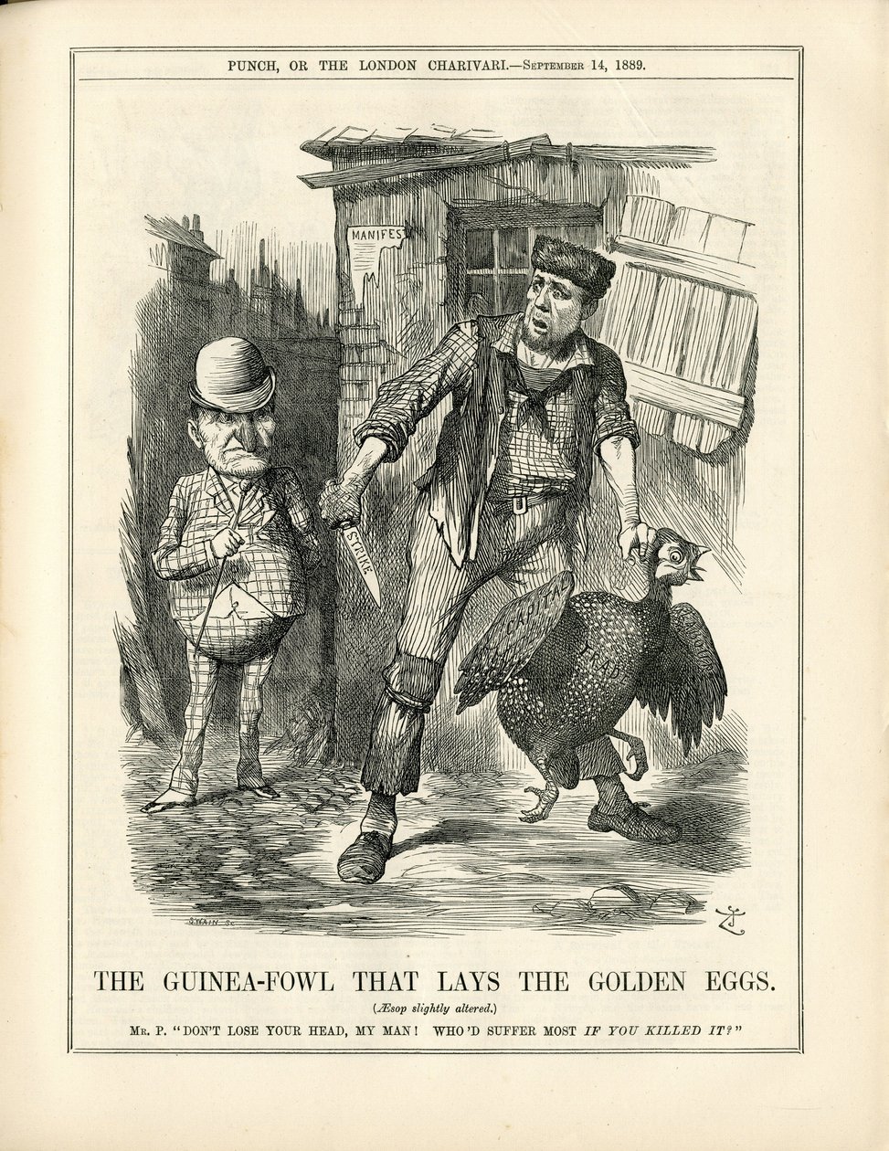 Ilustracja Johna Tenniela (1820-1914) w Punch autorstwa John Tenniel