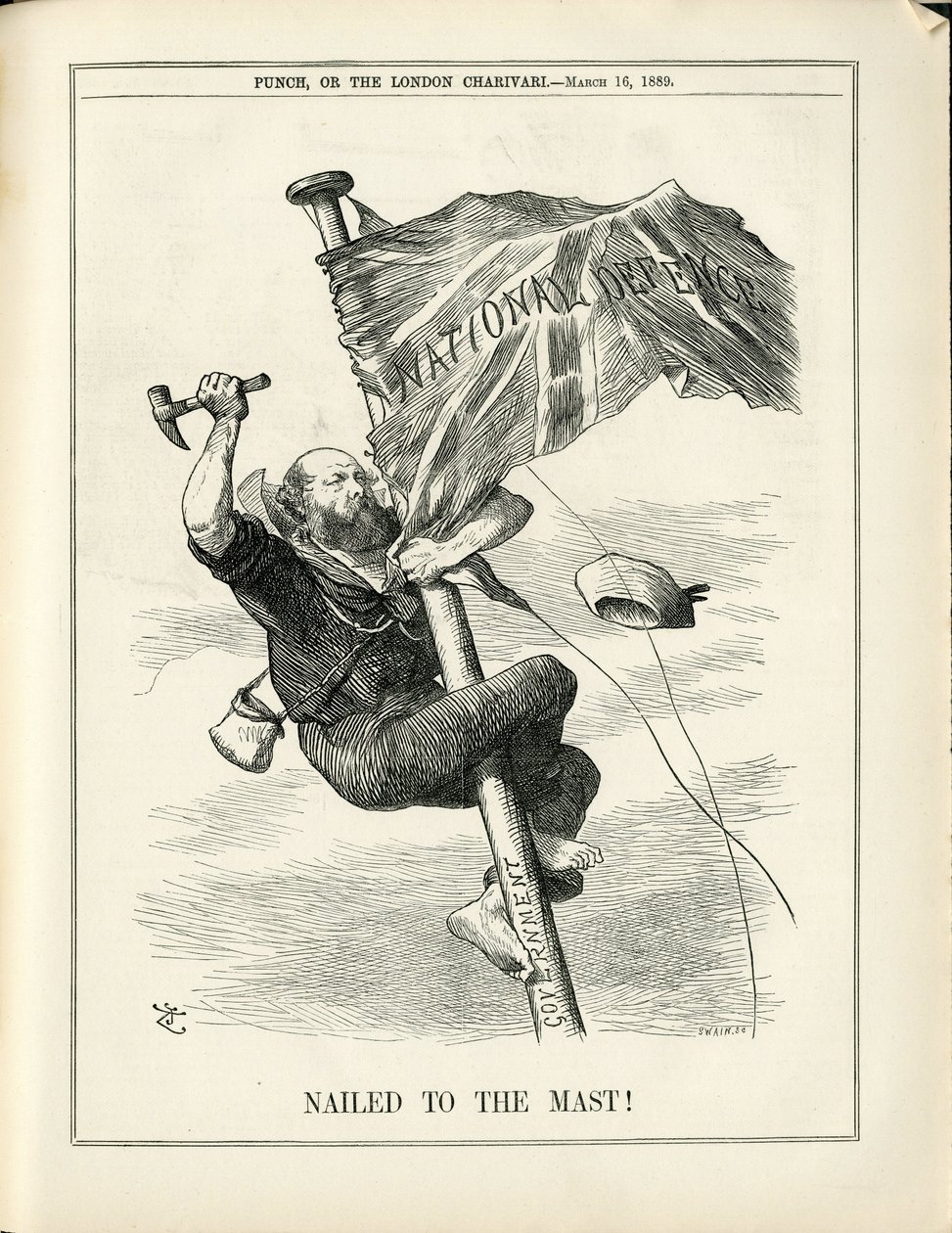Ilustracja Johna Tenniela (1820-1914) w Punch autorstwa John Tenniel