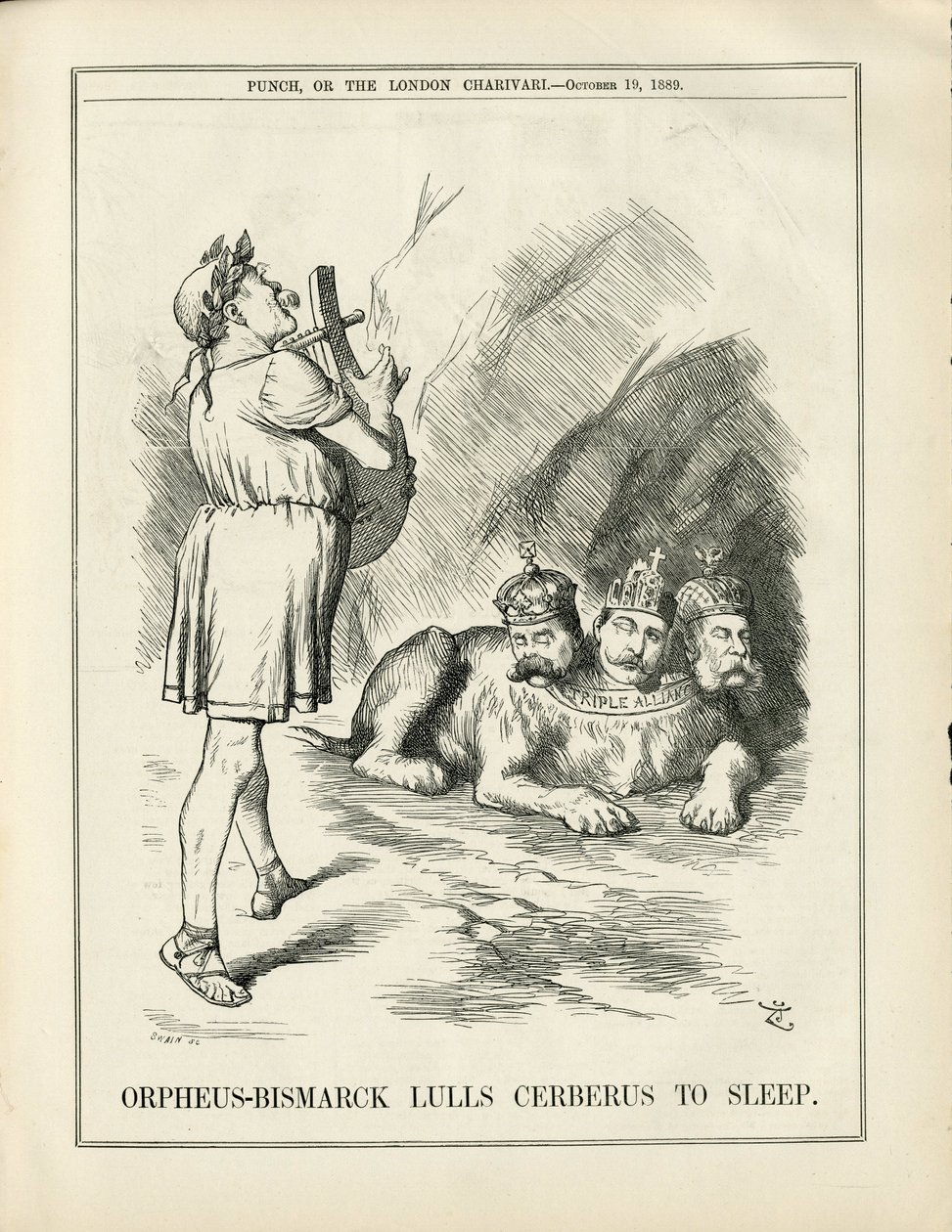 Ilustracja Johna Tenniela (1820-1914) w Punch autorstwa John Tenniel