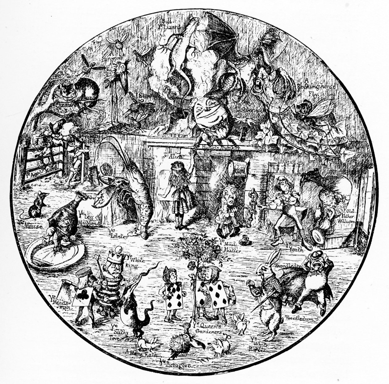Ilustracje Johna Tenniela z Alicji w Krainie Czarów autorstwa John Tenniel