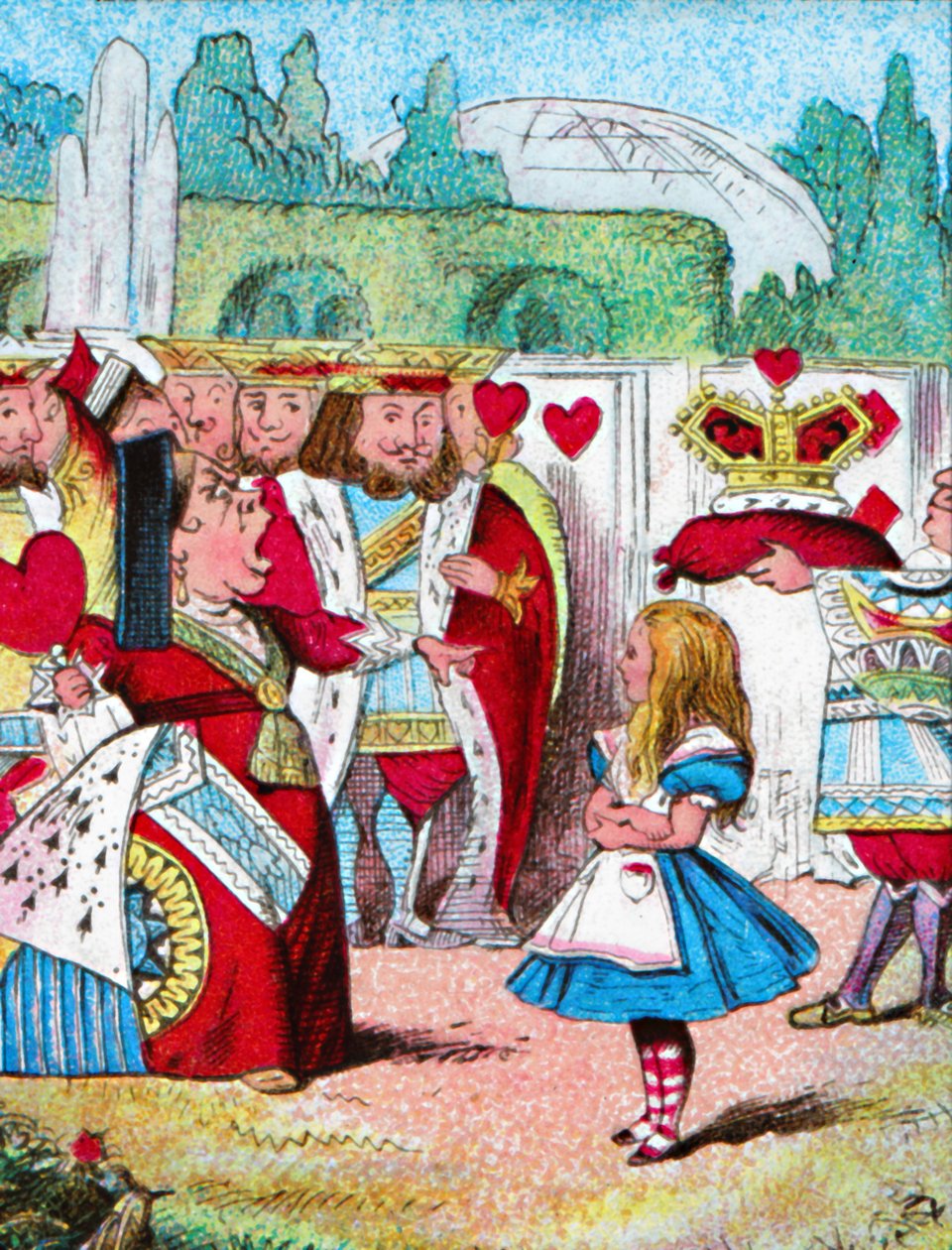 Precz z jej głową! Alicja i jej Czerwona Królowa, c1910 autorstwa John Tenniel