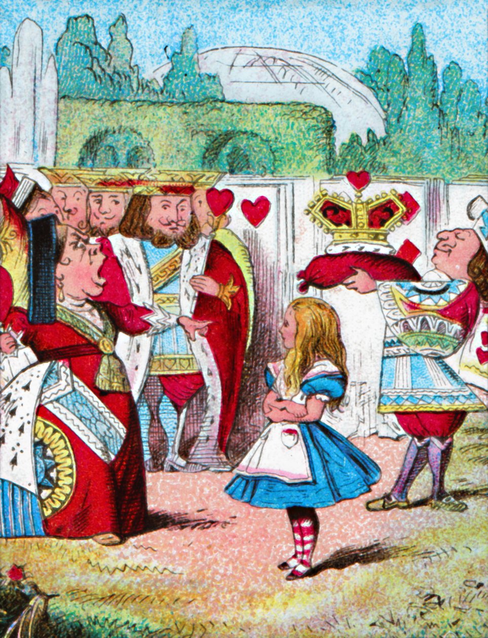 Precz z jej głową! Alicja i jej Czerwona Królowa, c1910 autorstwa John Tenniel