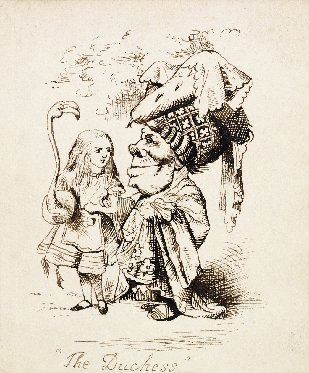 Księżna, c.1865 (pióro i brązowy atrament) autorstwa John Tenniel