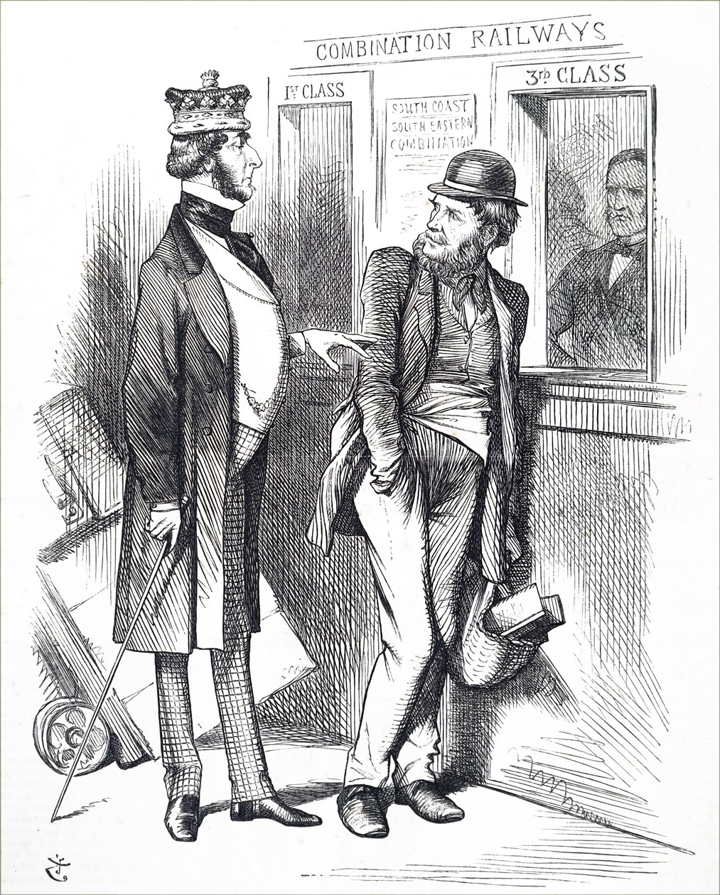 Rosnące ceny kolejowe. autorstwa John Tenniel