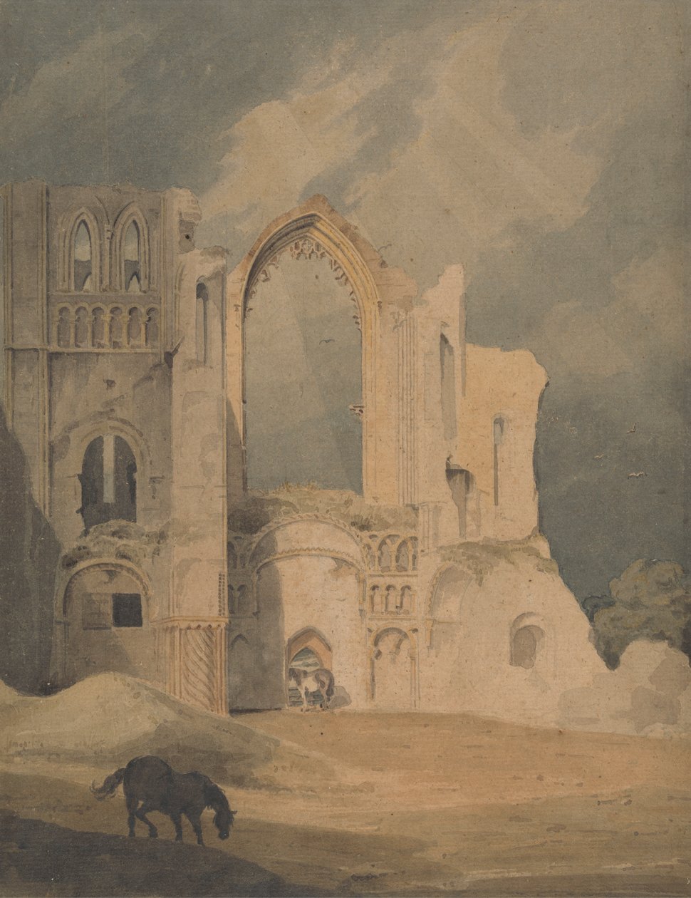 Klasztor Castle Acre autorstwa John Thirtle
