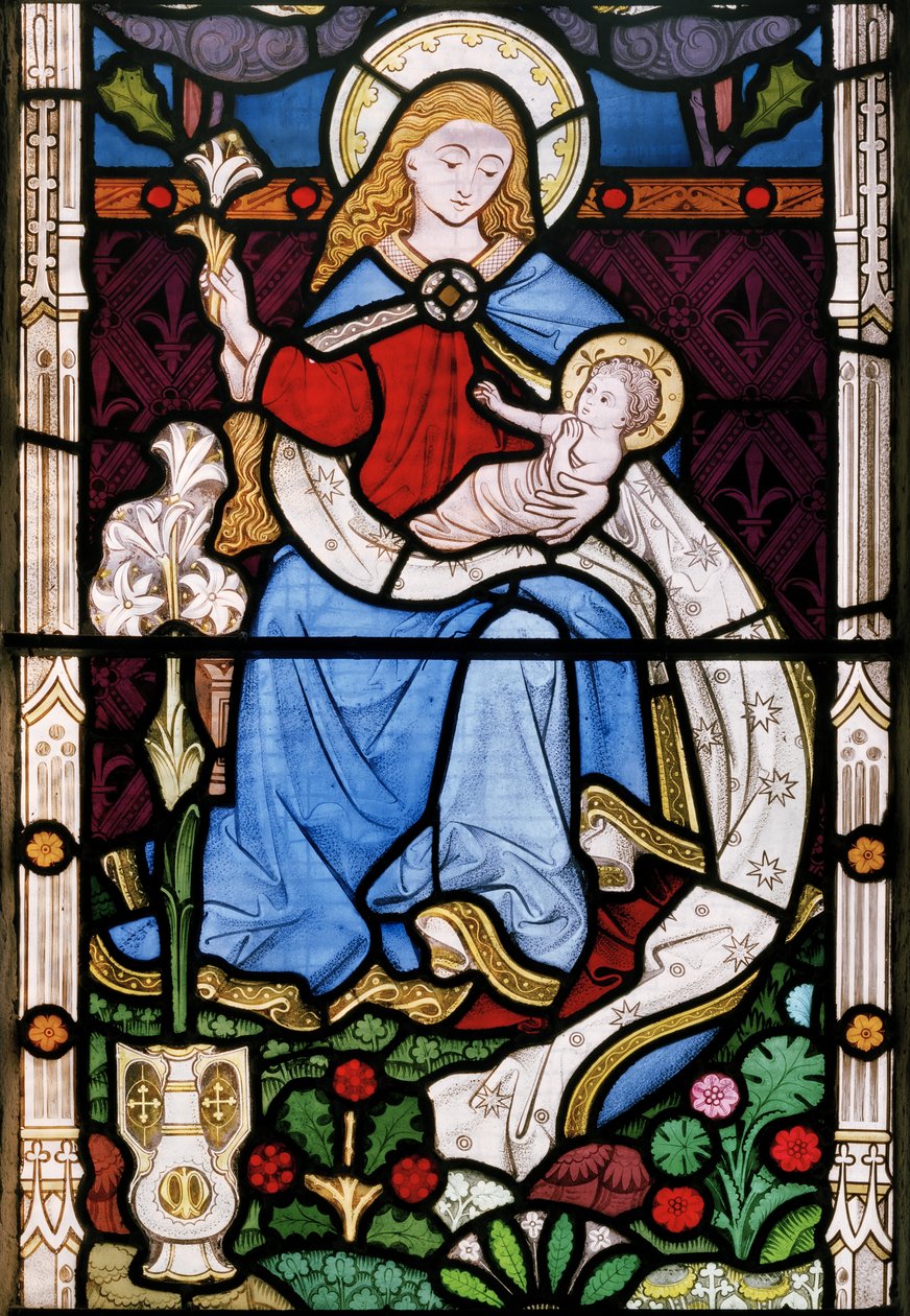 Madonna z Dzieciątkiem, 1863 (witraż) autorstwa John Thomas Grylls