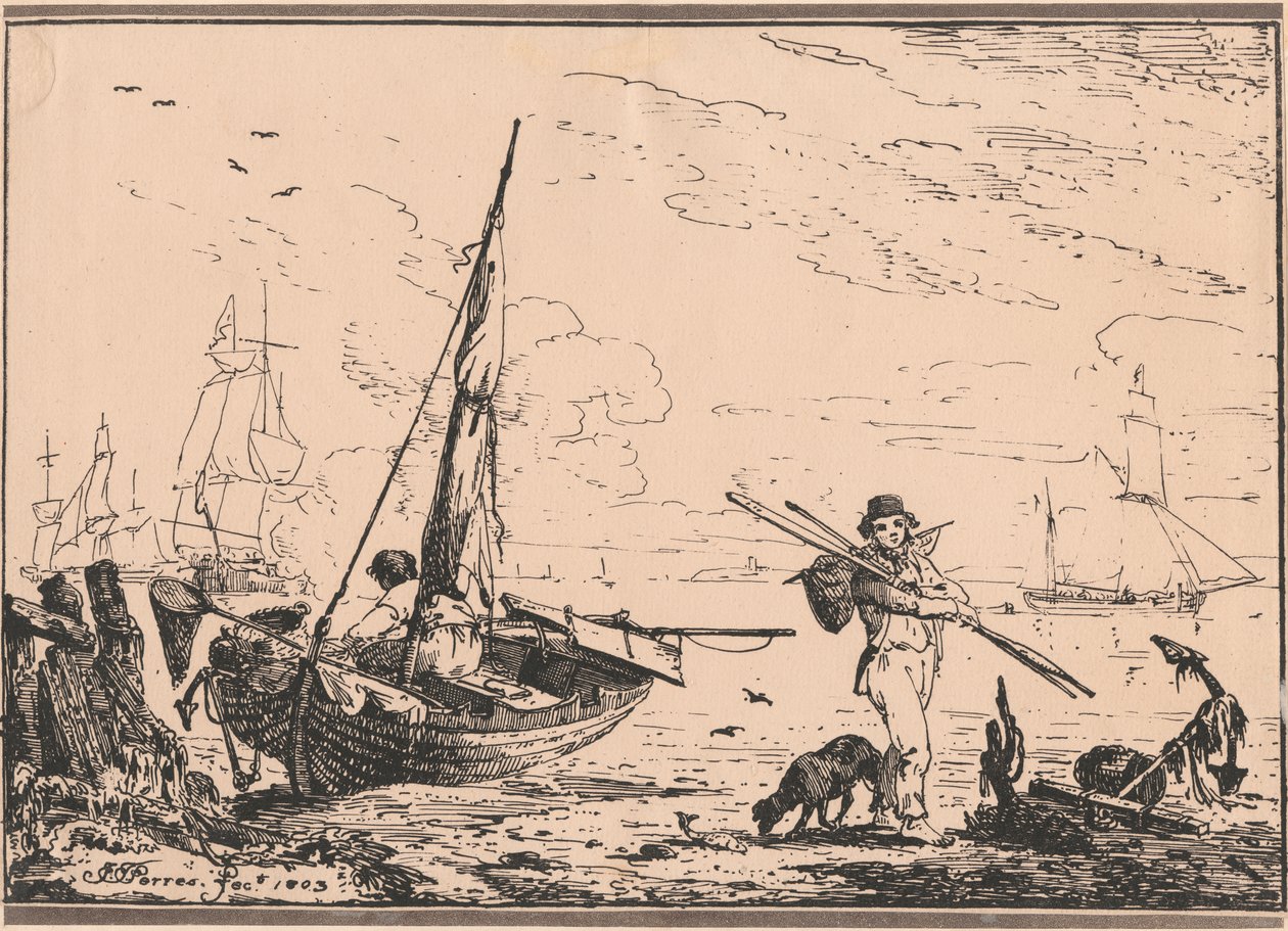 Scena portowa autorstwa John Thomas Serres