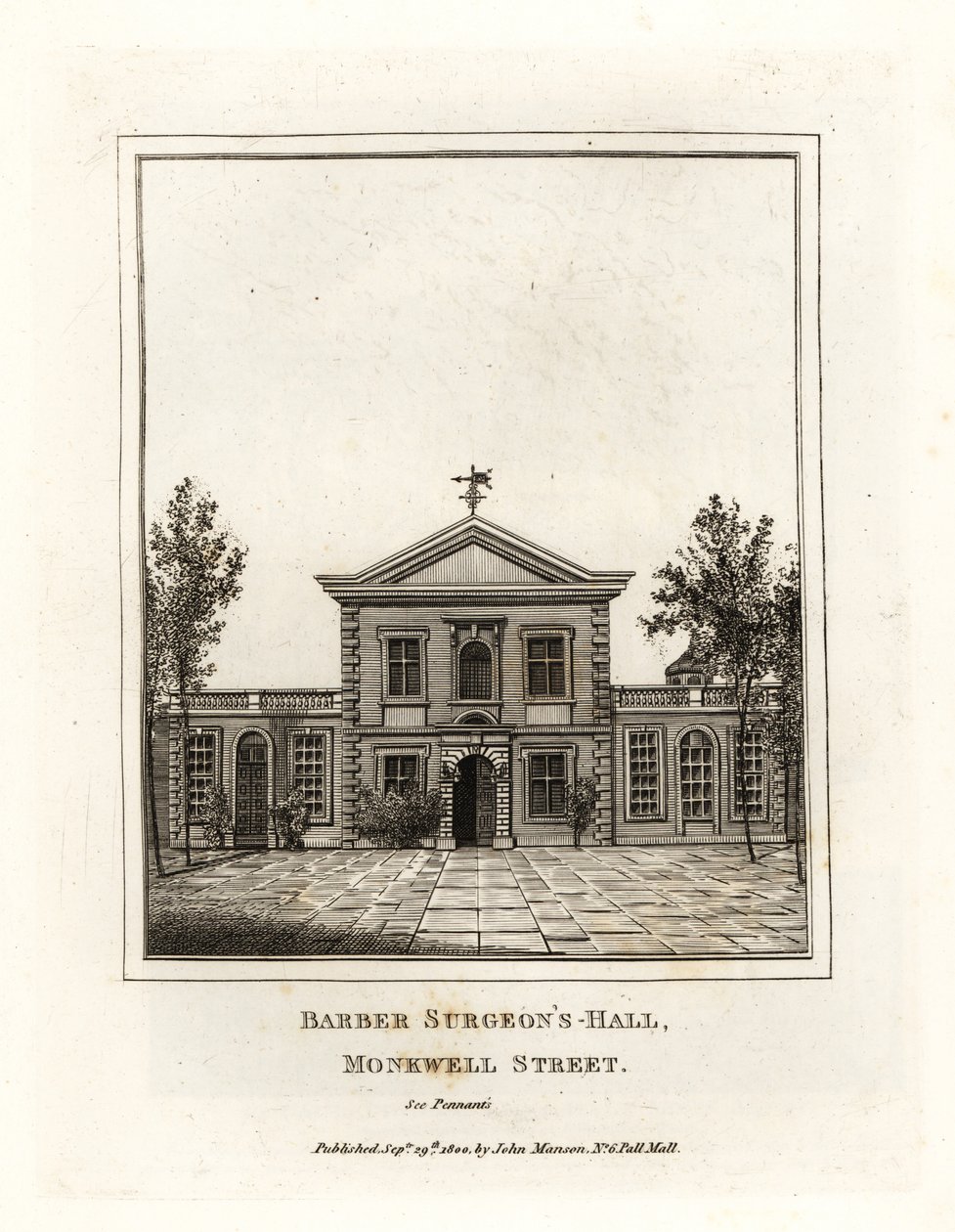 Salon Fryzjerski, Monkwell Street autorstwa John Thomas Smith