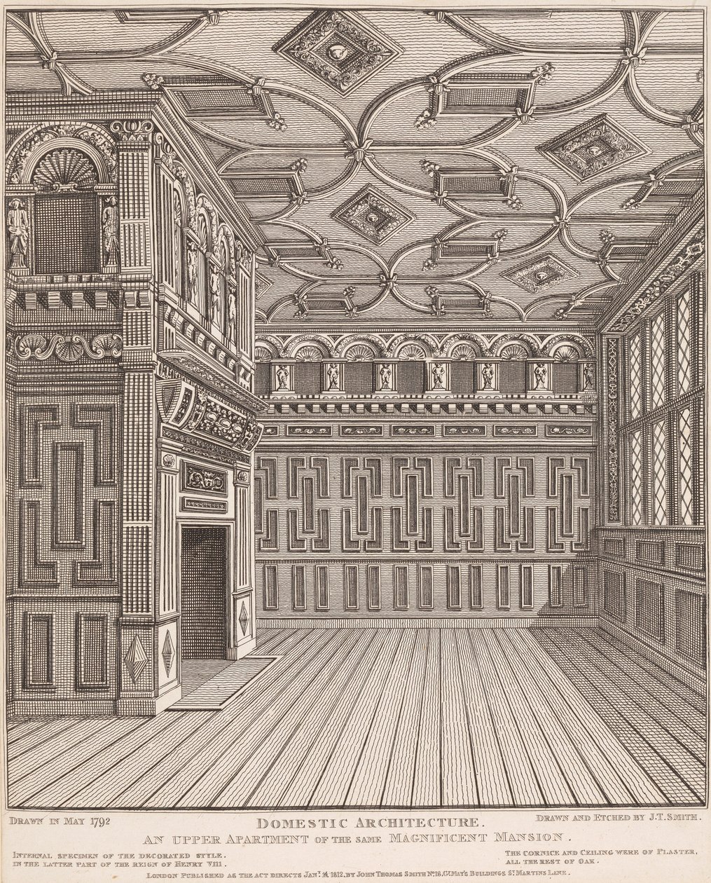 Architektura mieszkalna, górne mieszkanie w tej samej wspaniałej rezydencji autorstwa John Thomas Smith