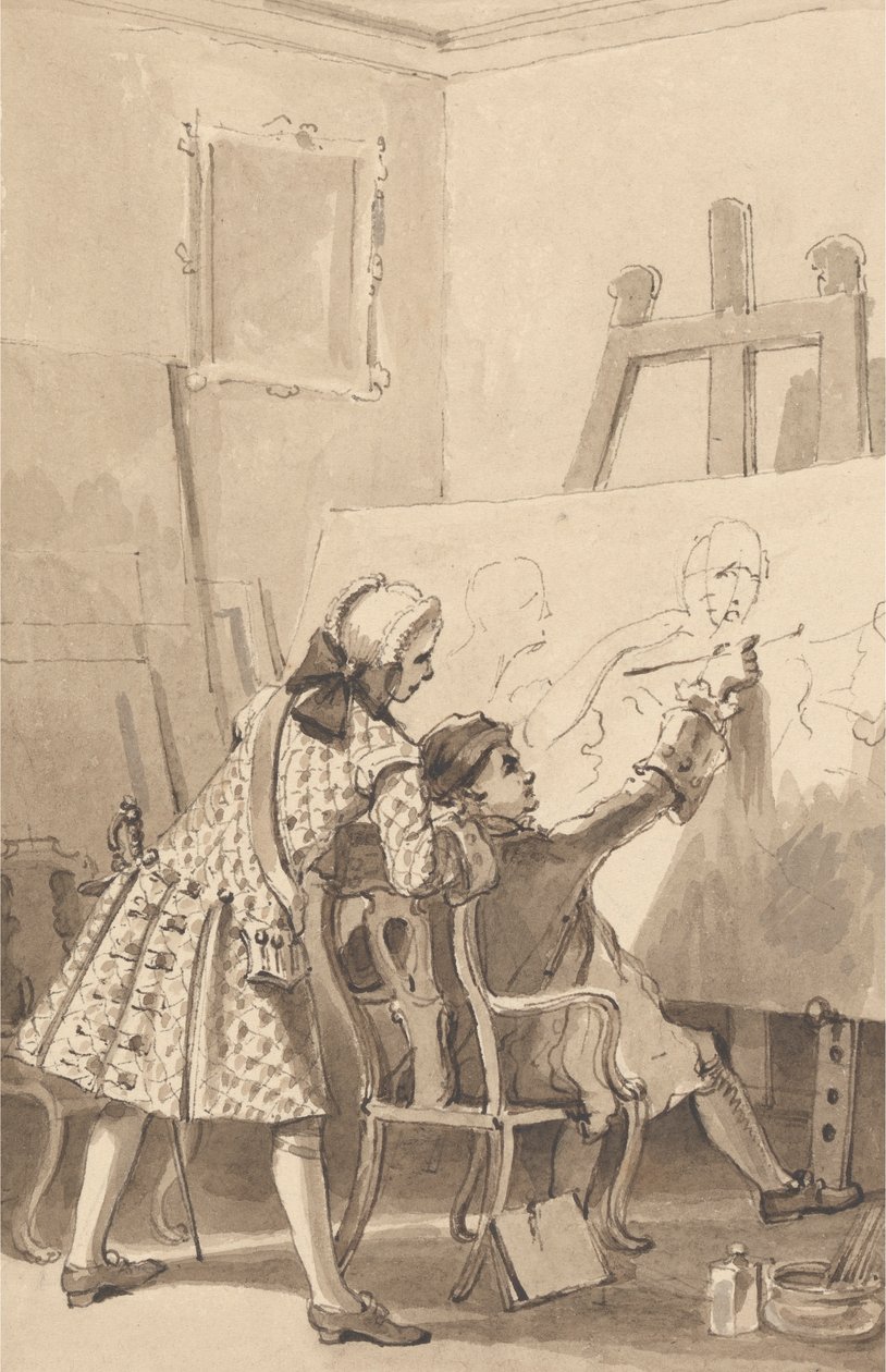 Obraz Hogartha „Ostatnia stawka damy” w obecności lorda Charlemonta autorstwa John Thomas Smith