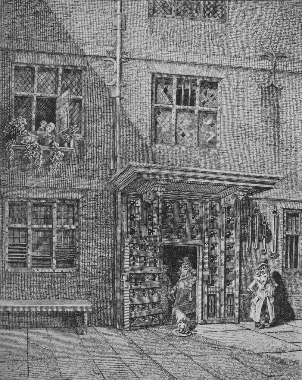 Widok wnętrza Poultry Compter, City of London, 1813 1911 autorstwa John Thomas Smith