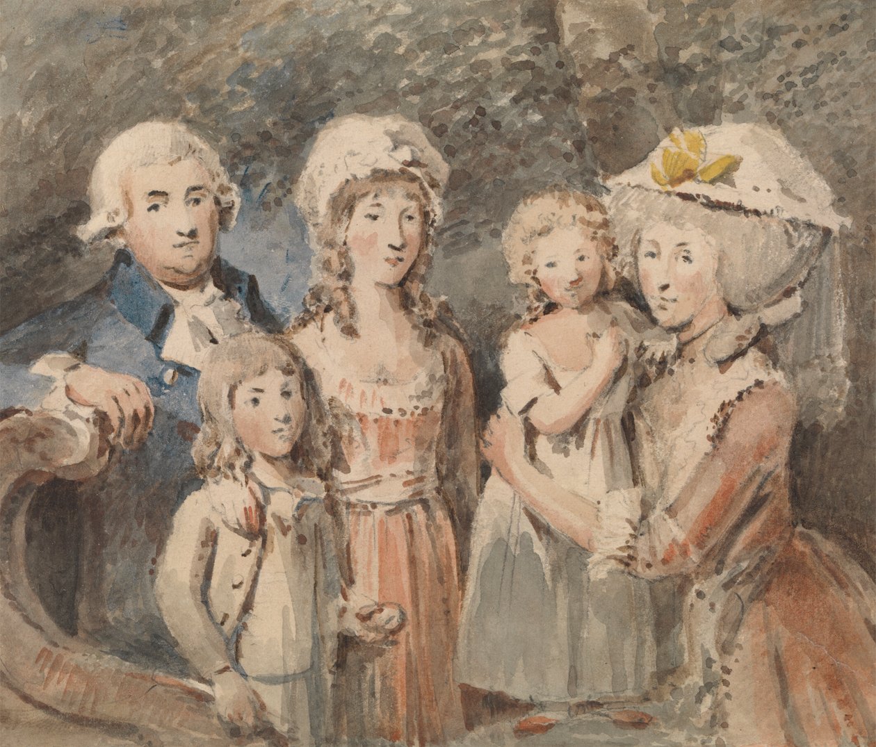 James Boswell i jego rodzina autorstwa John Thomas Smith