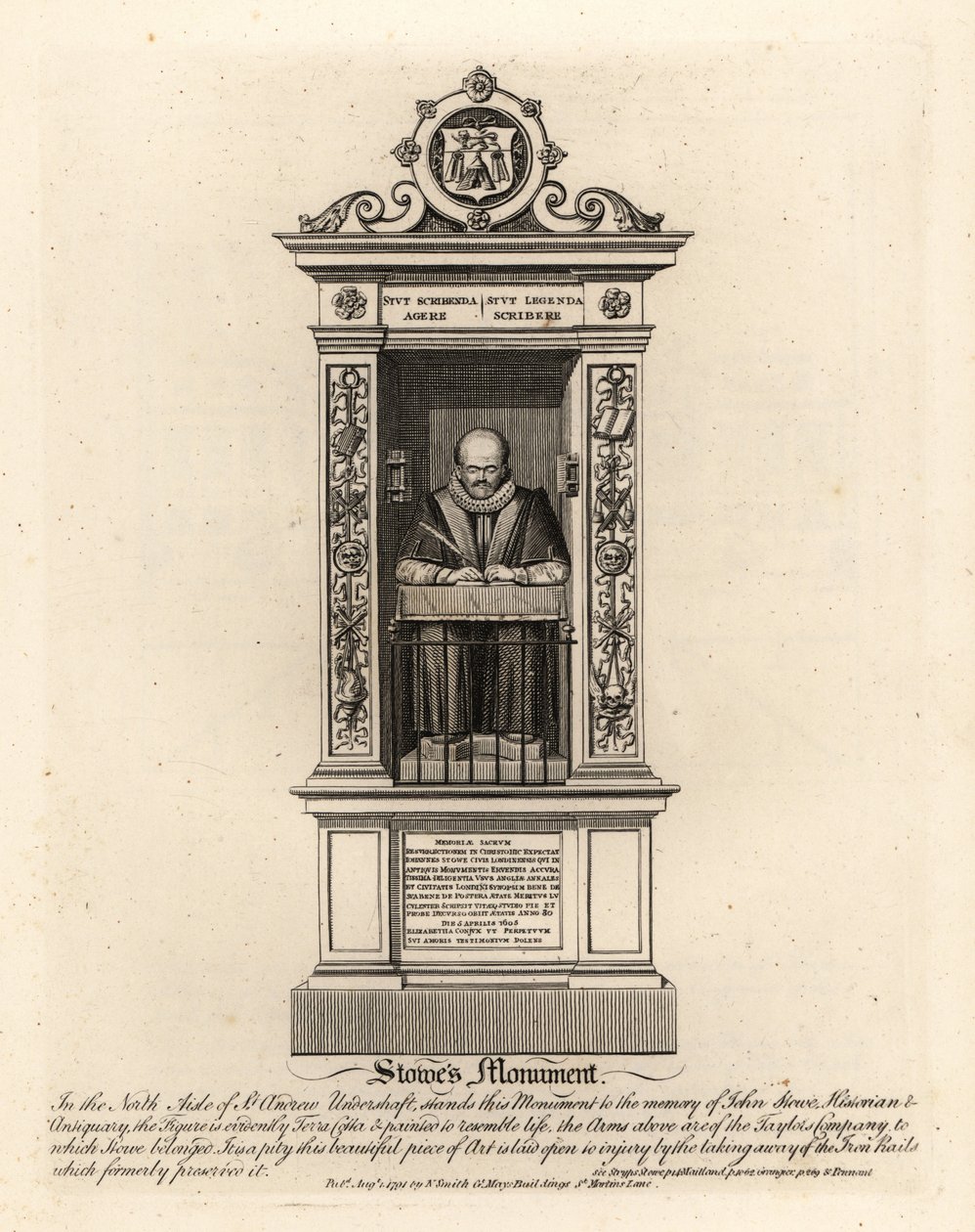 John Stowe, historyk i antykwariusz autorstwa John Thomas Smith