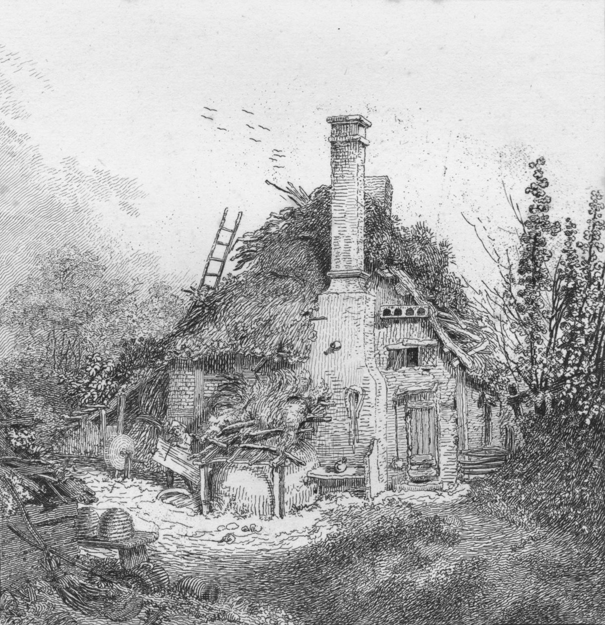 On Merrow Common, Surrey, 1797 autorstwa John Thomas Smith
