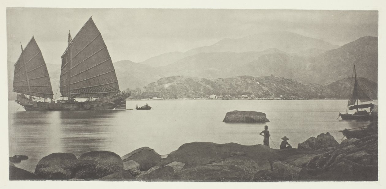 A Canton Trading Junk autorstwa John Thomson