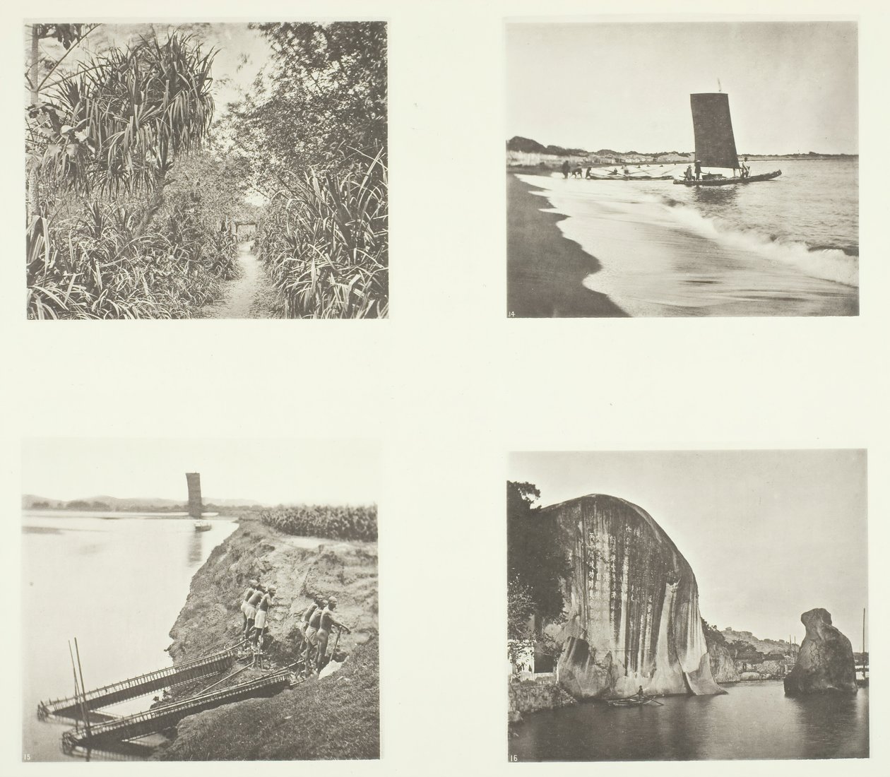 A Country Road near Taiwanfu, A Catamaran, Chain Pumps, Rock Inscriptions, Amoy, c. 1868.    1148921   pl       polish Successfully Translated  Original: Sailfish, 2010 (colour woodcut) Translat: Sailfish, 2010 (colour woodcut) 1315119 pl polish Successful autorstwa John Thomson