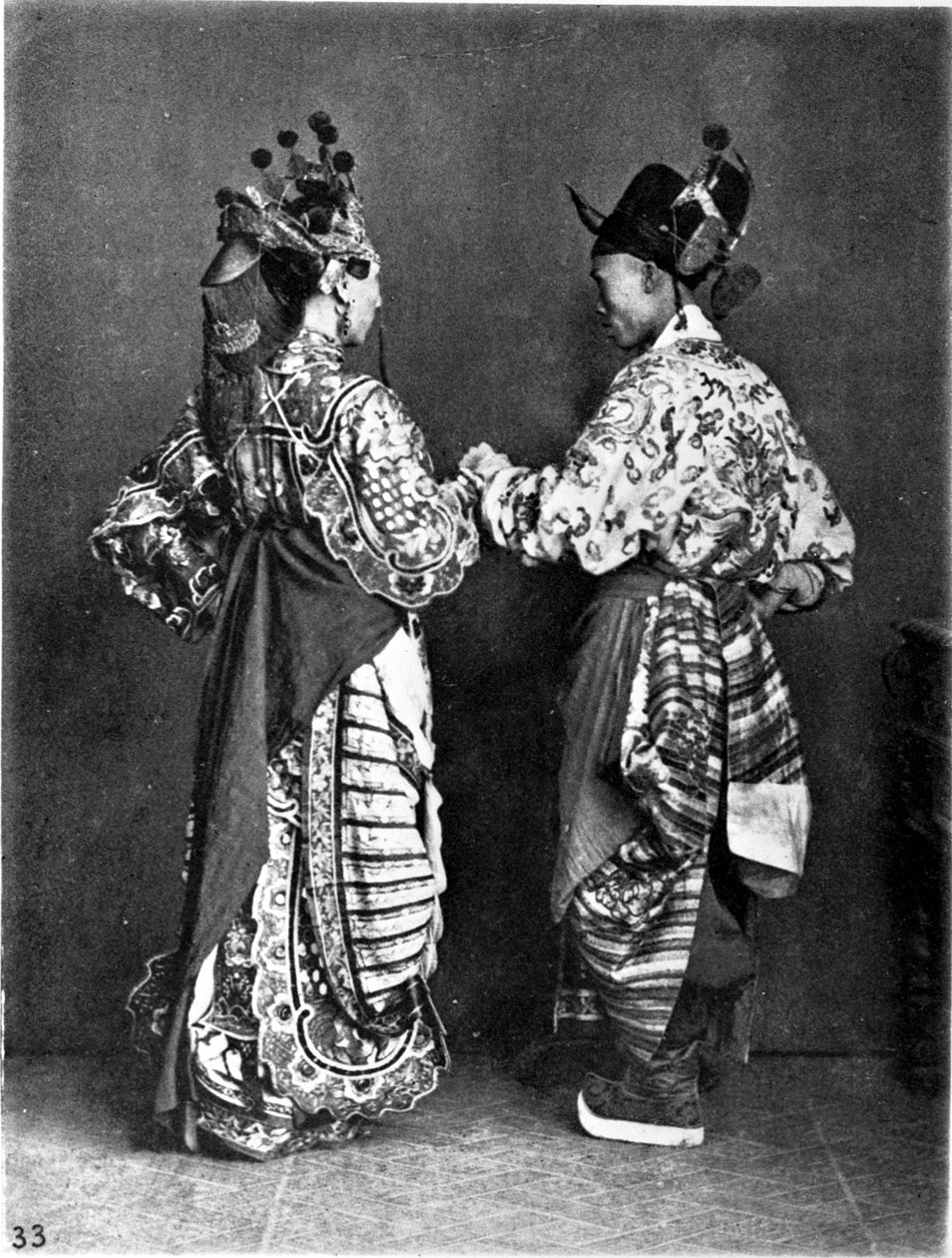 Chiny, 2 aktorów (mężczyzn) ok. 1870 (zdjęcie) autorstwa John Thomson