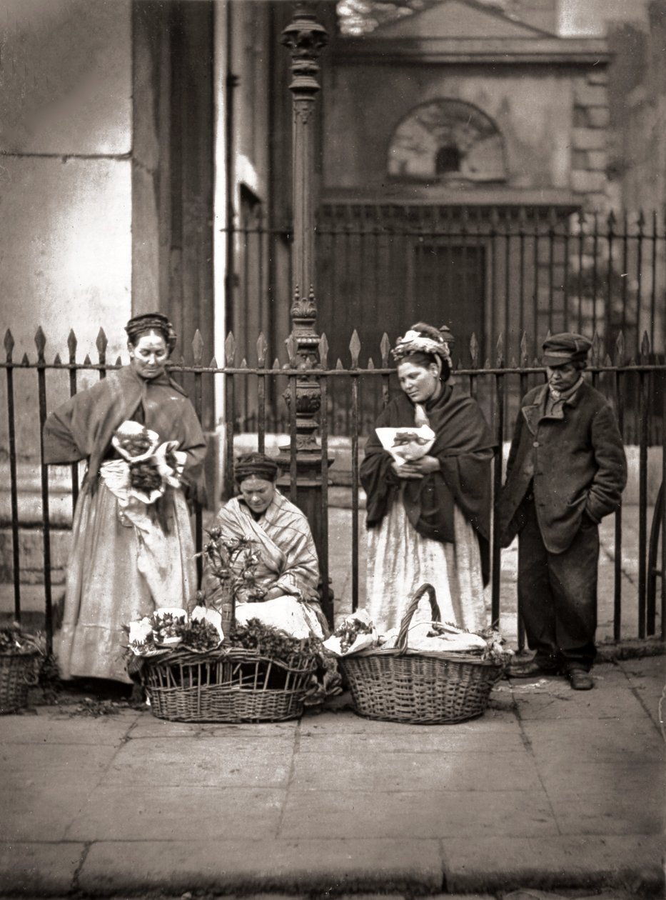 Covent Garden Flower Woman, z „Street Life in London”, J. Thomson i Adolphe Smith autorstwa John Thomson