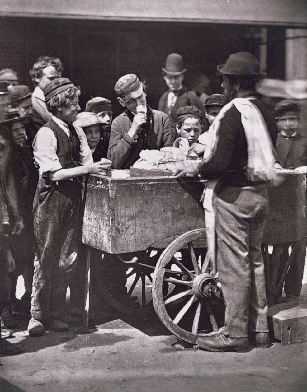 Half Penny Ices, z "Street Life in London", 1876-77 (drzeworyt) autorstwa John Thomson