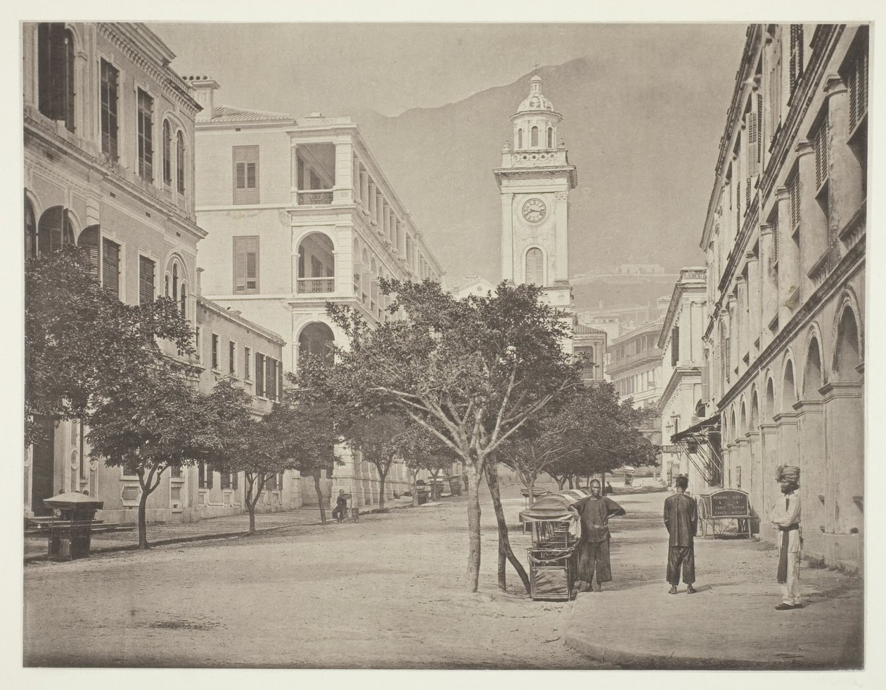 Wieża zegarowa, Hong-Kong autorstwa John Thomson