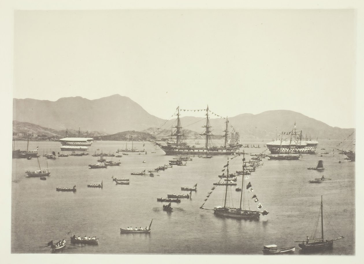Port, Hong-Kong, ok. godz. 1868. autorstwa John Thomson