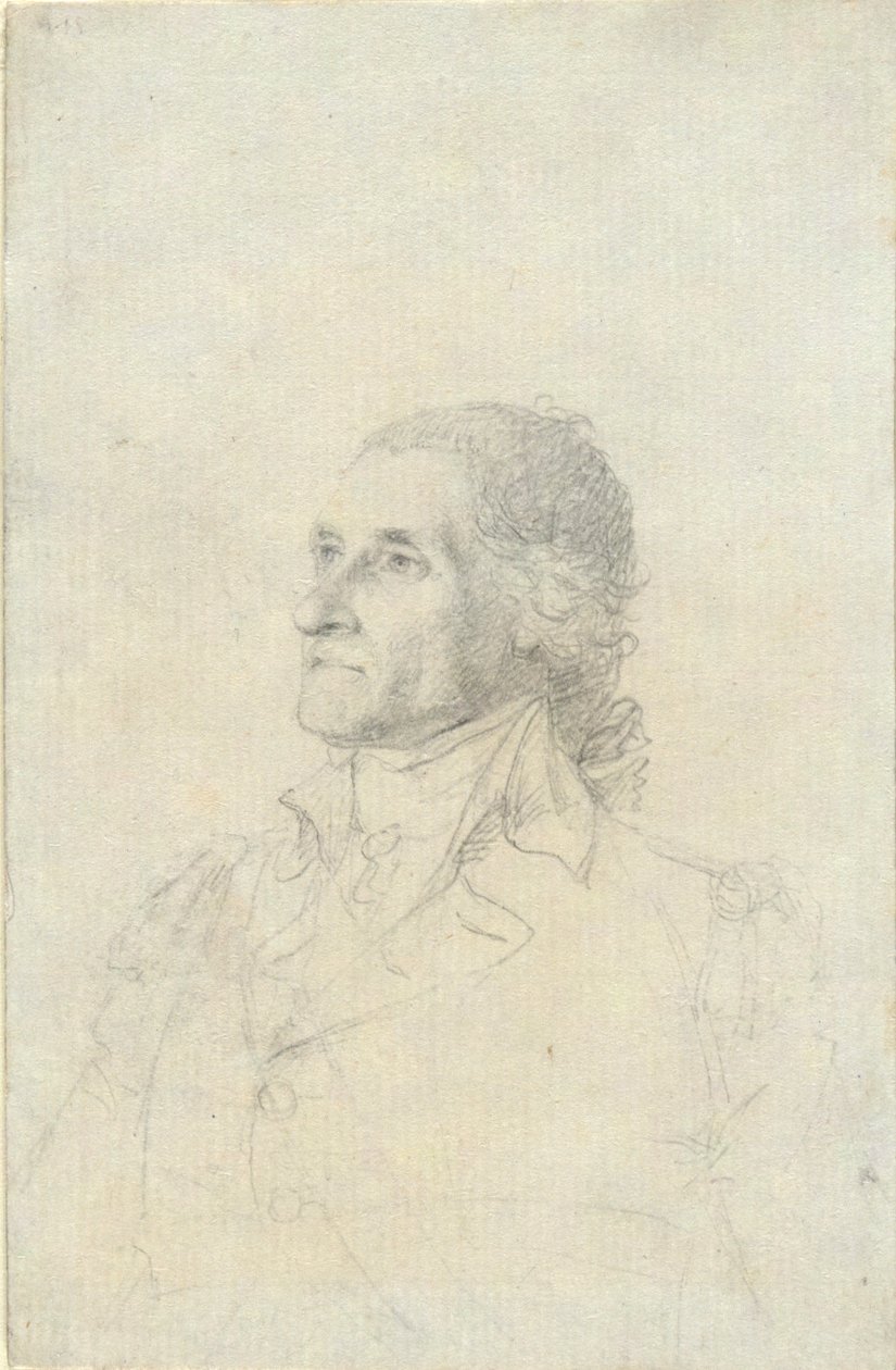 (Niezidentyfikowany mężczyzna - prawdopodobnie Waszyngton?) autorstwa John Trumbull